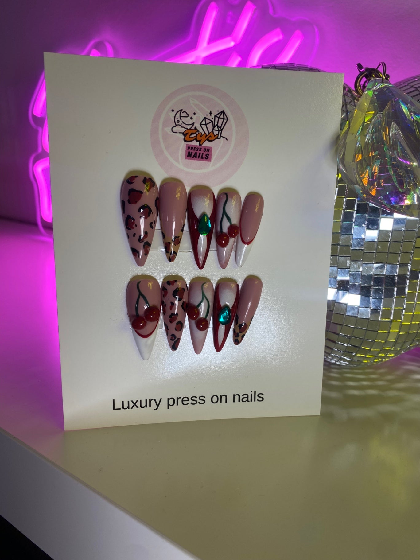 Winter Cherries & Leopard Print