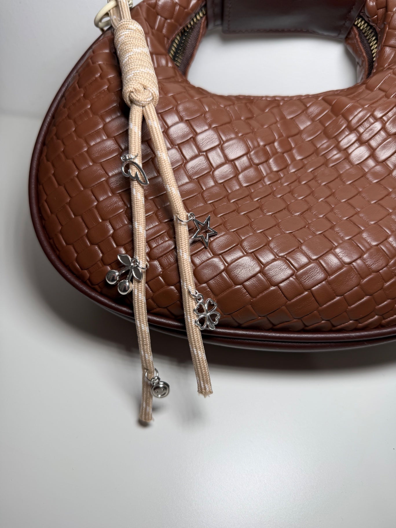 Beige babe rope Keyring