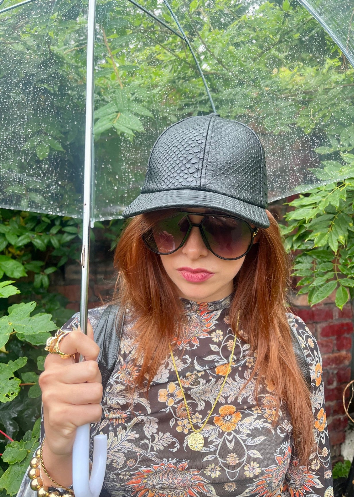 SNAKE SKIN BLACK CAP