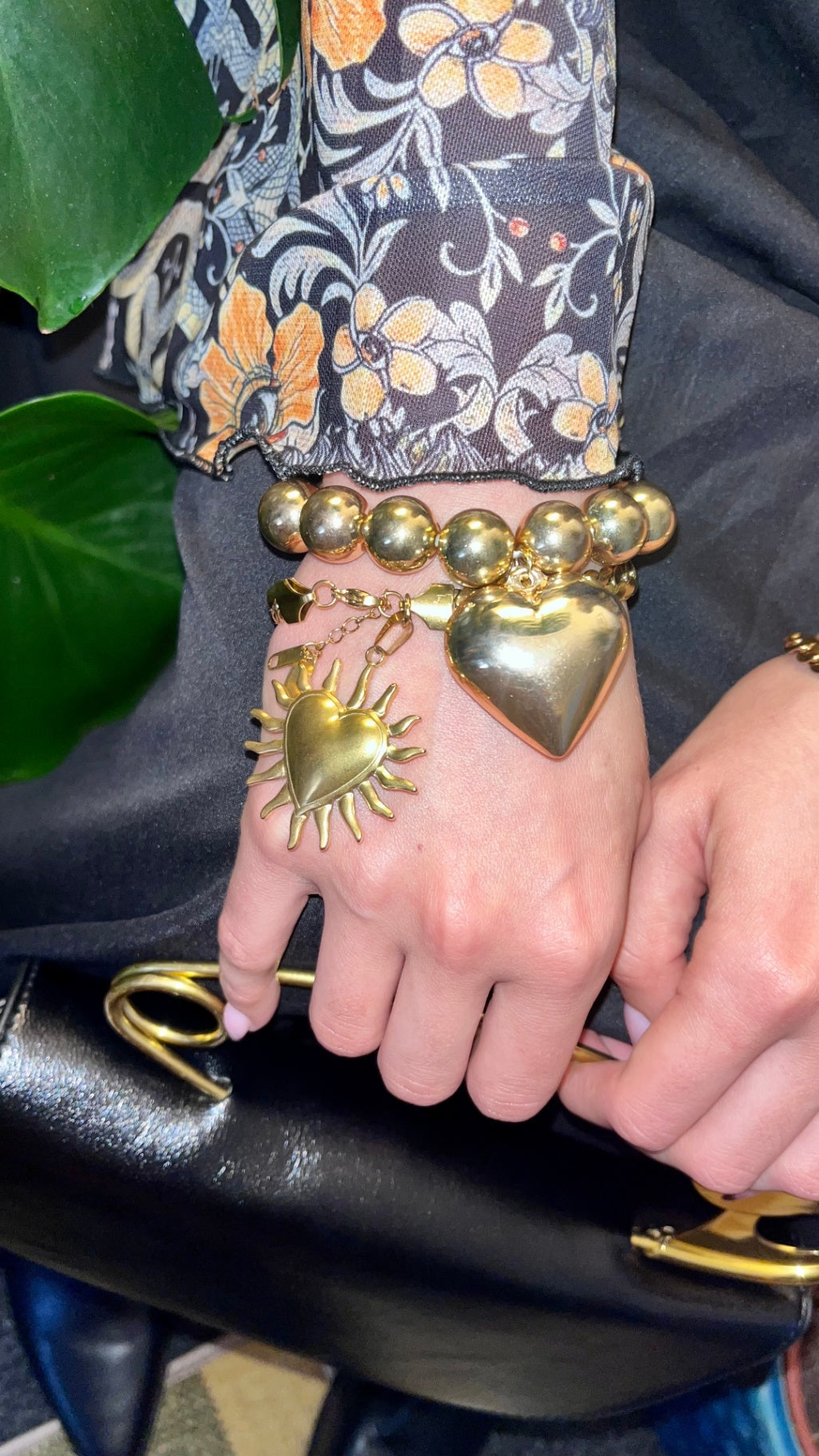 GOLD HEART BRACELET STAINLESS STEEL