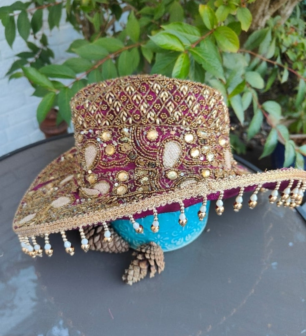 Dolly Cowboy Hat recycled sari fabric
