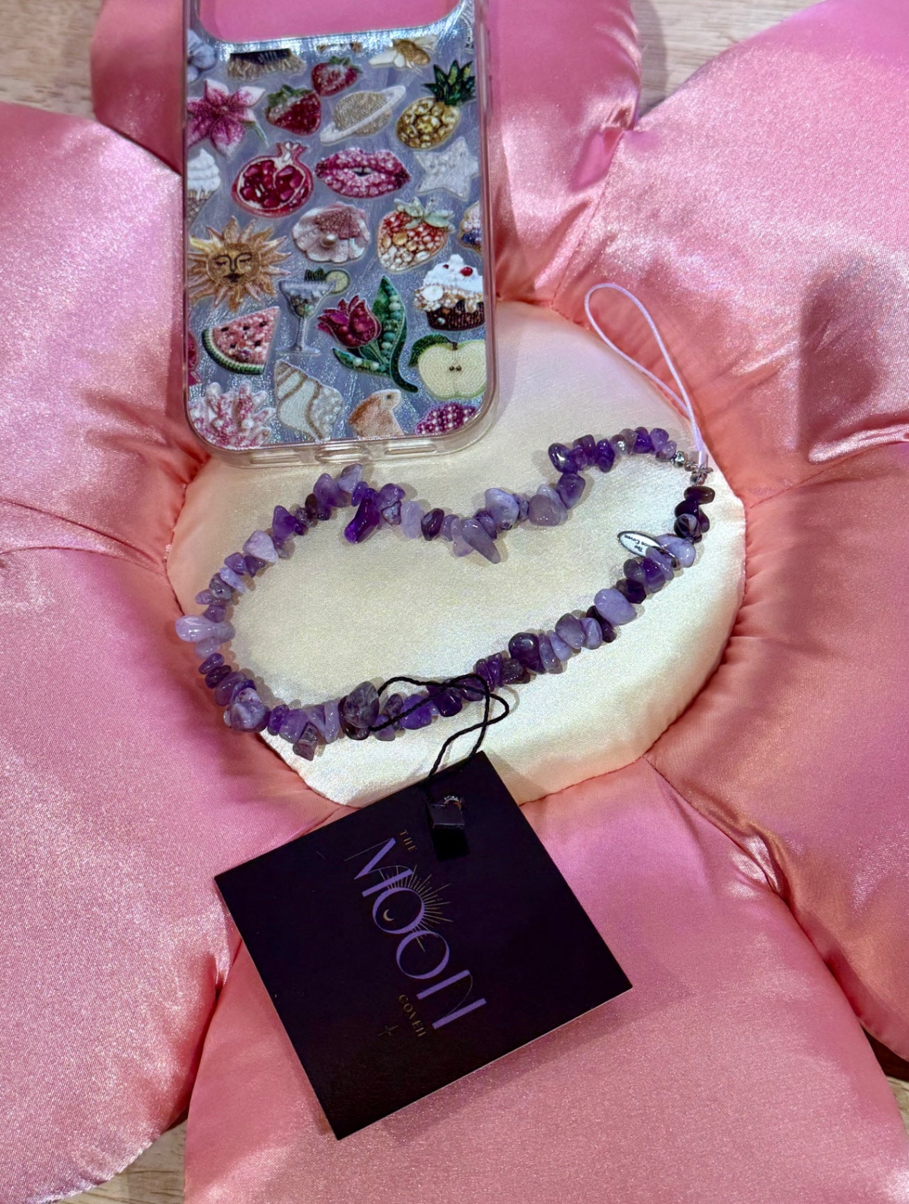 Amethyst phone strap
