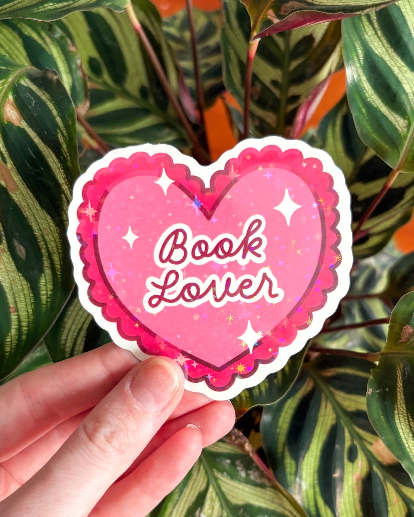 Book Lover Holographic Sparkle Vinyl Sticker