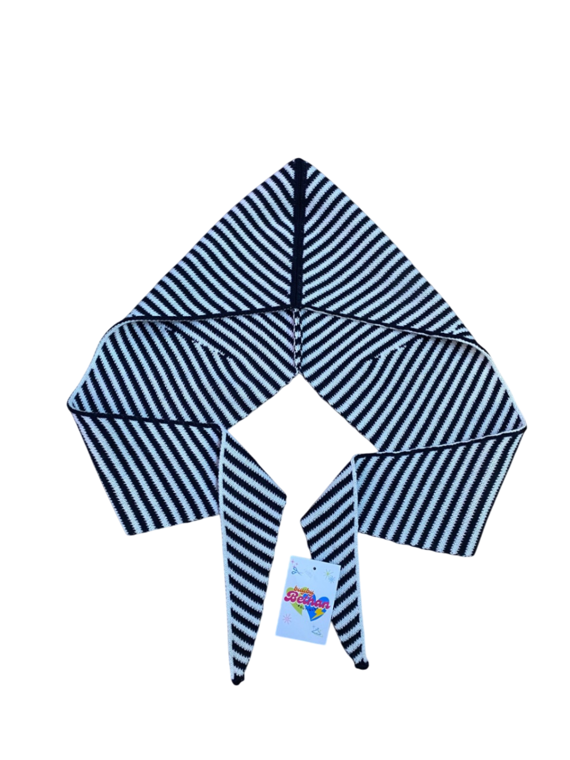 Stripe Hood - Black & White