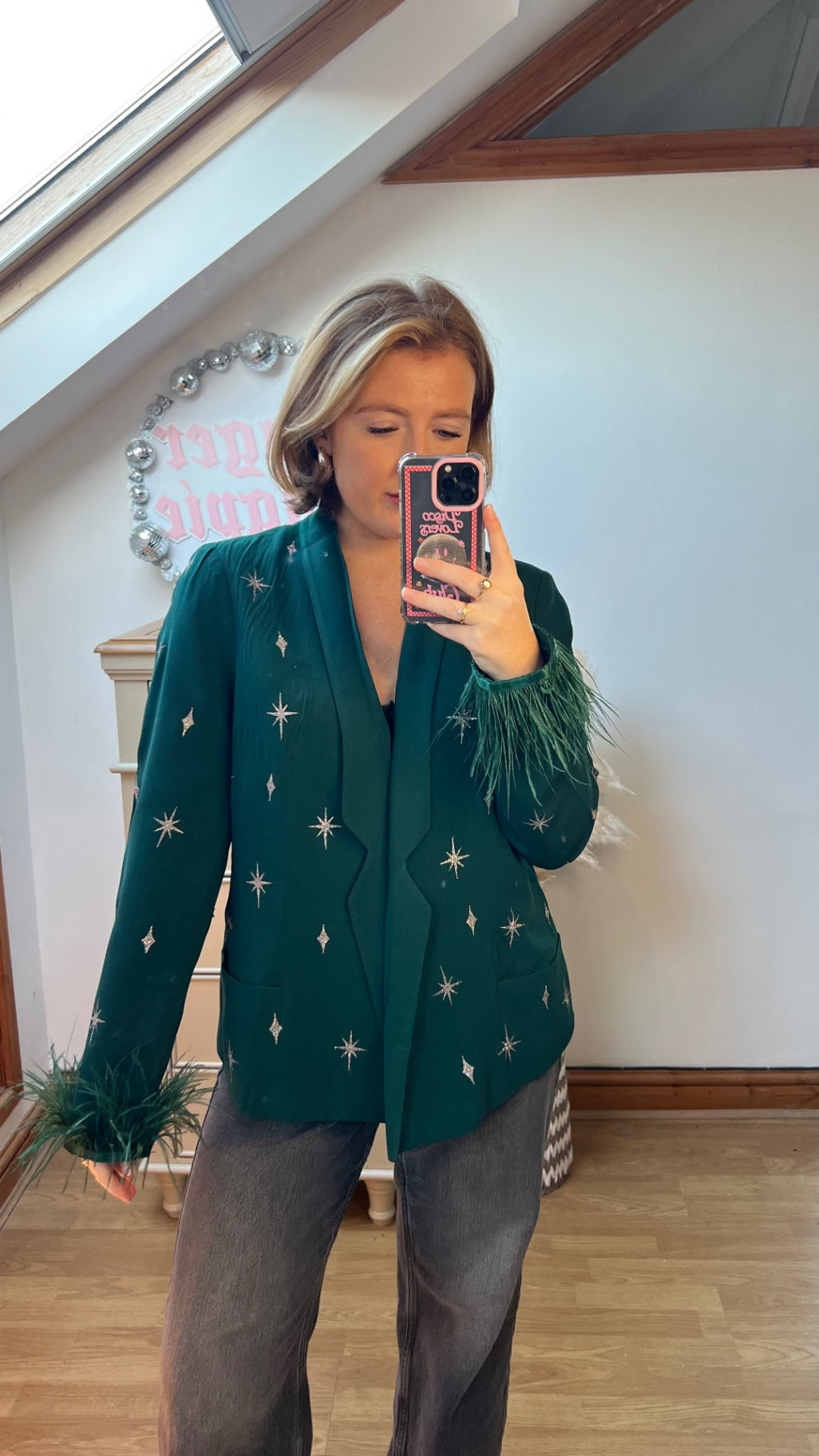 Emerald Green twinkling blazer