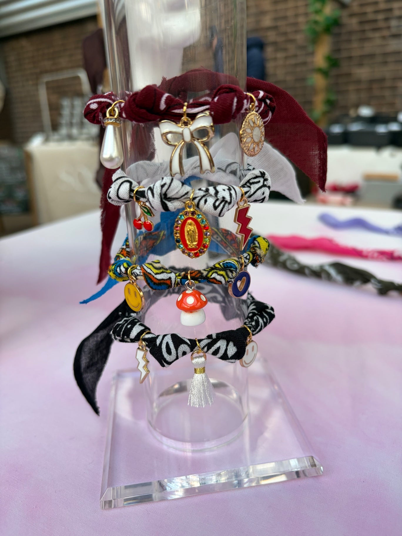 White bandana bracelet