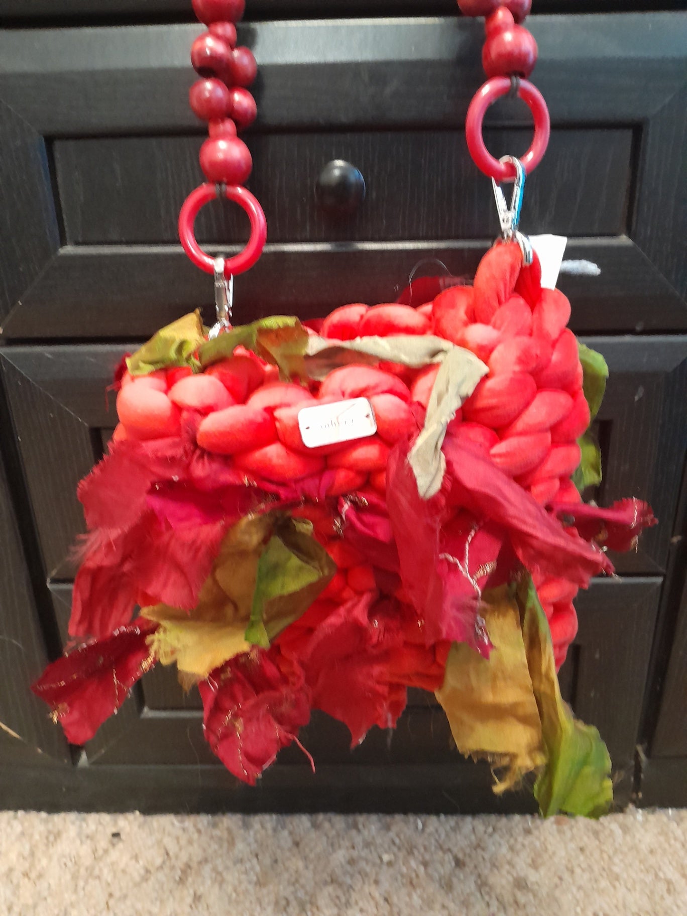 Handbag - Red Green Rag