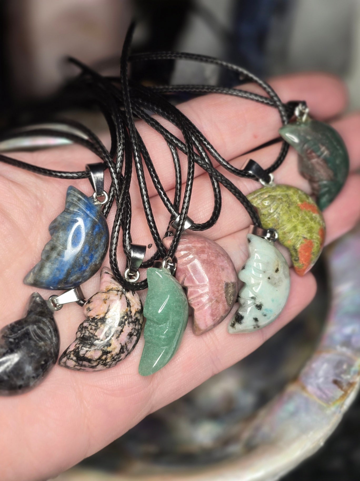 Crystal moon necklace
