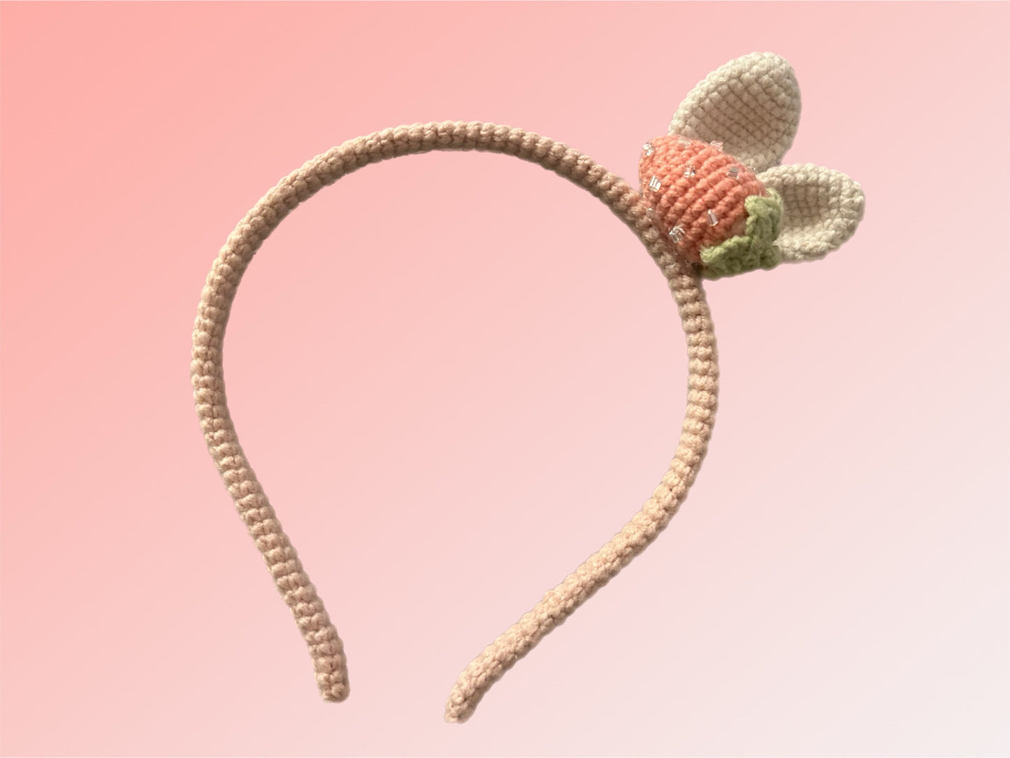 Handmade Strawberry Ears Headband