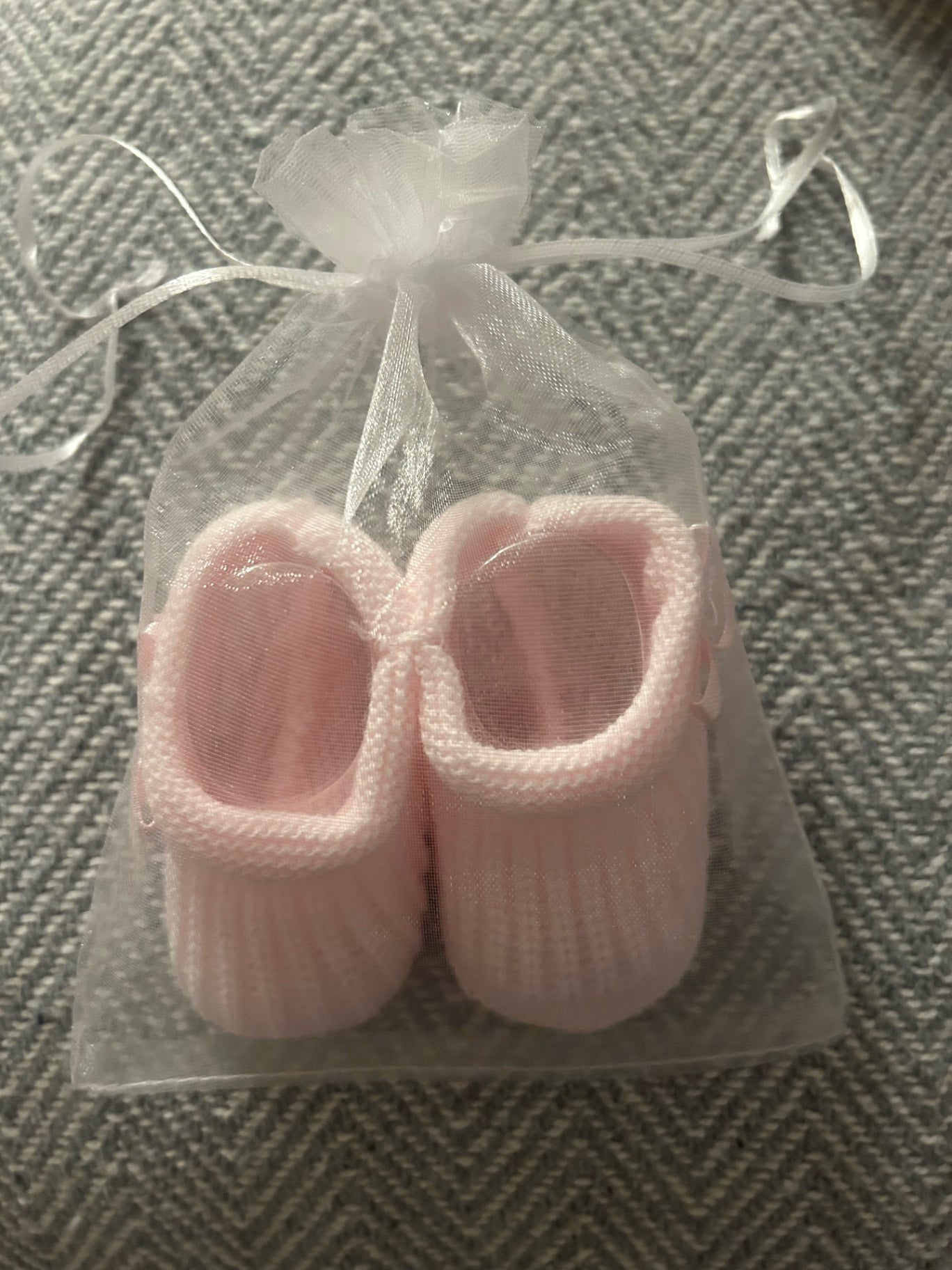 Pink Booties In A Bag