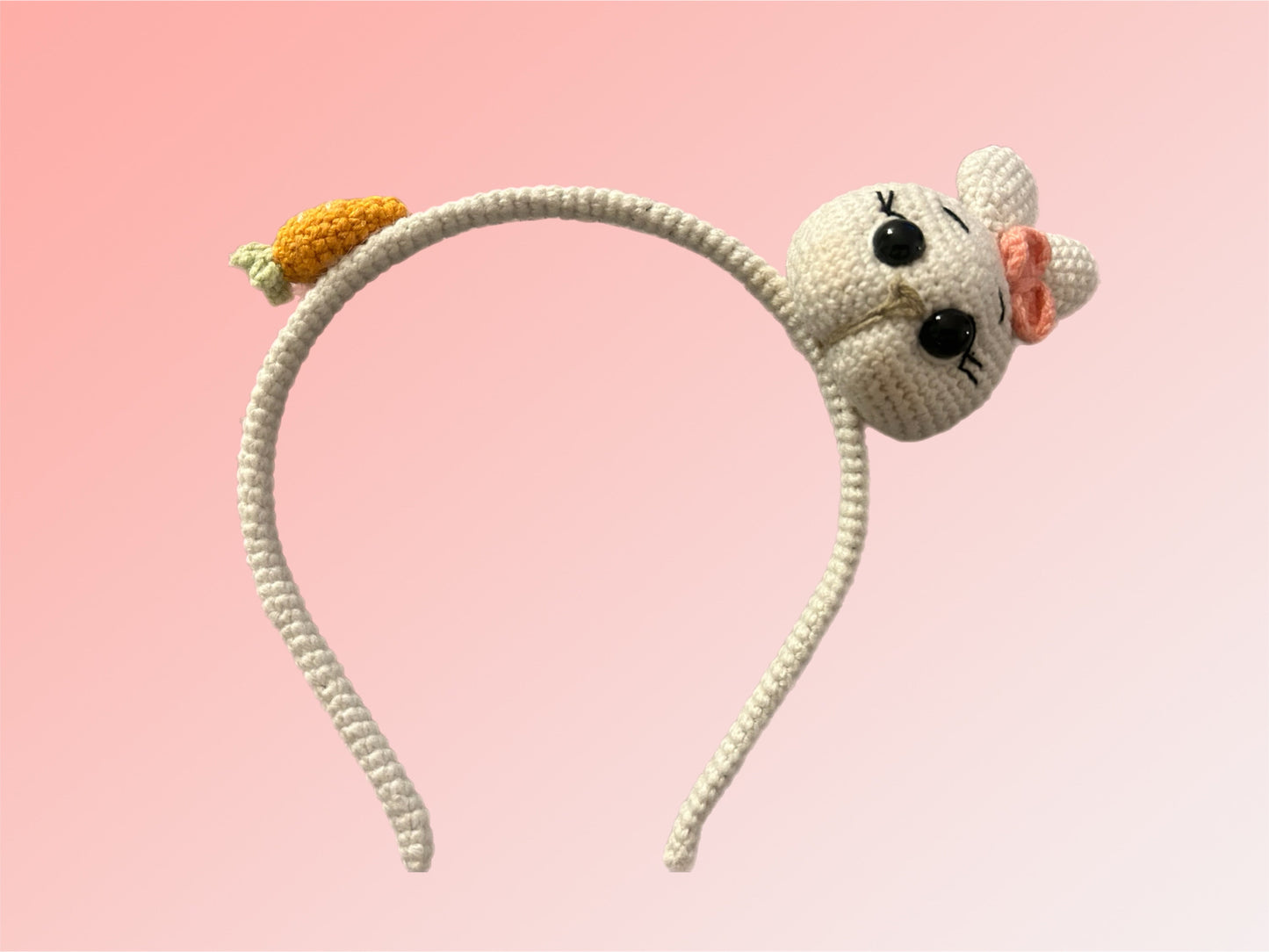 Handmade crochet rabbit headband