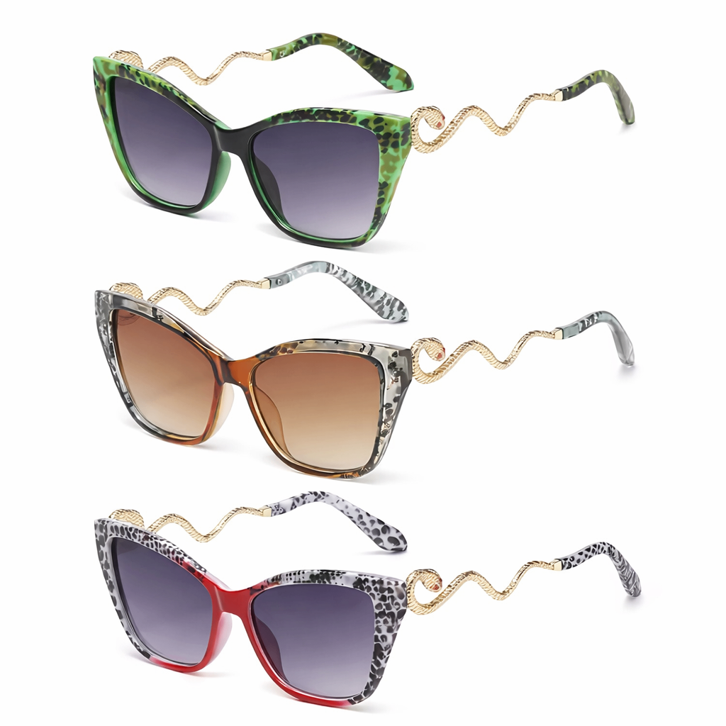 Snake Cat Eye Sunglasses Green