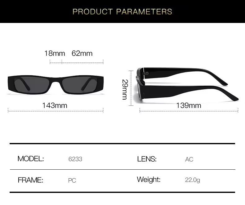 90s Oblong Sunnies Mini Matte Leopard