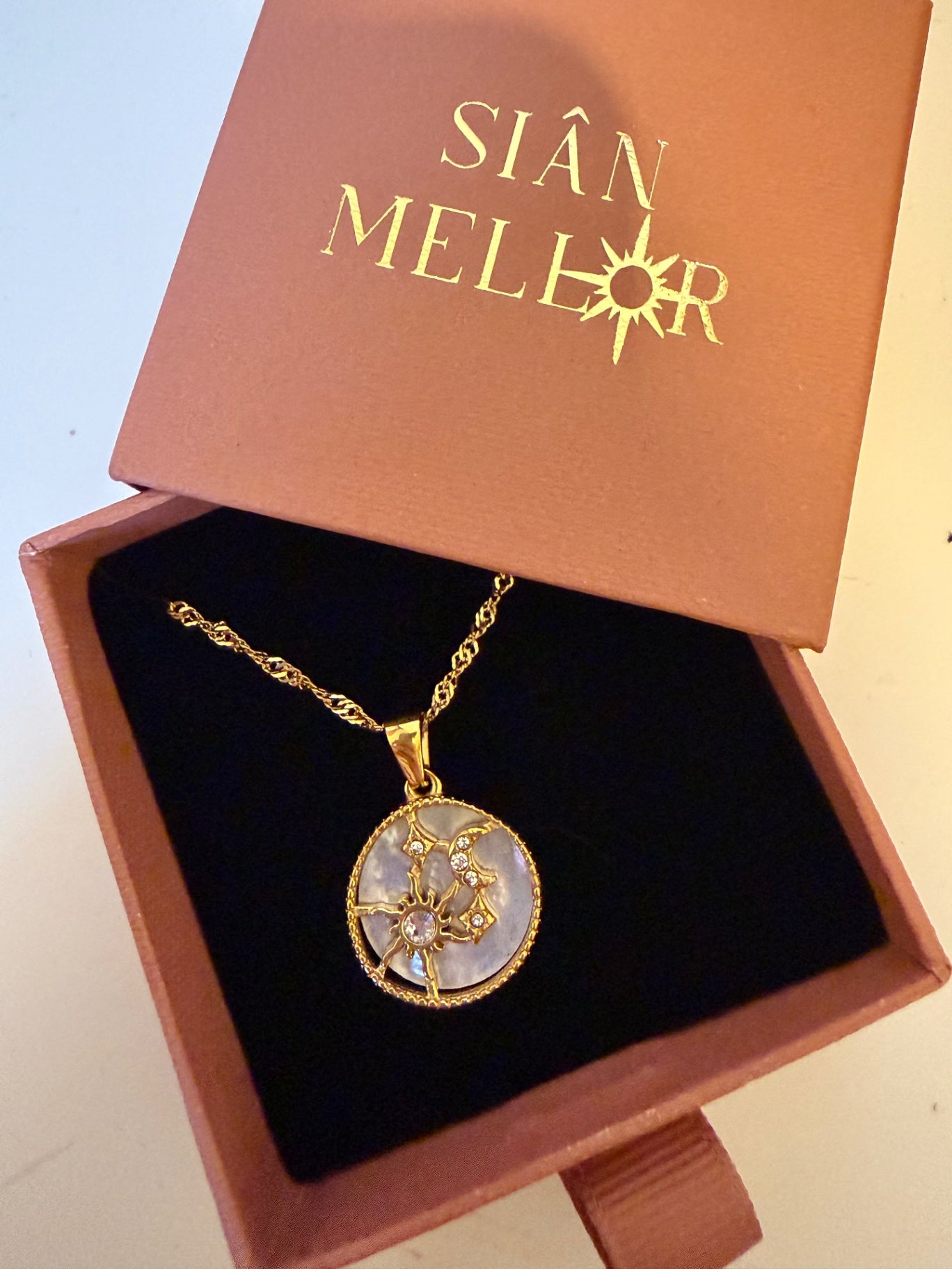 White celestial necklace