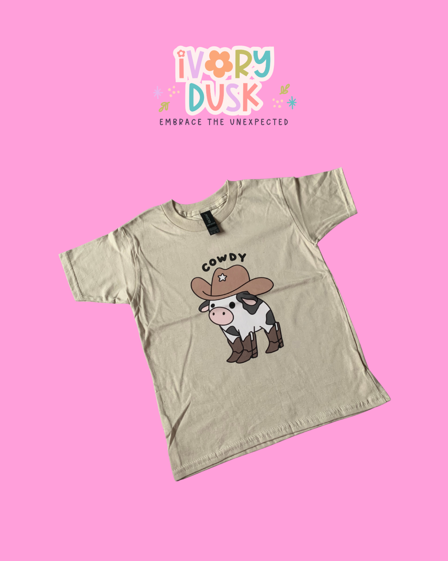 Kids matching cowdy tshirt size S