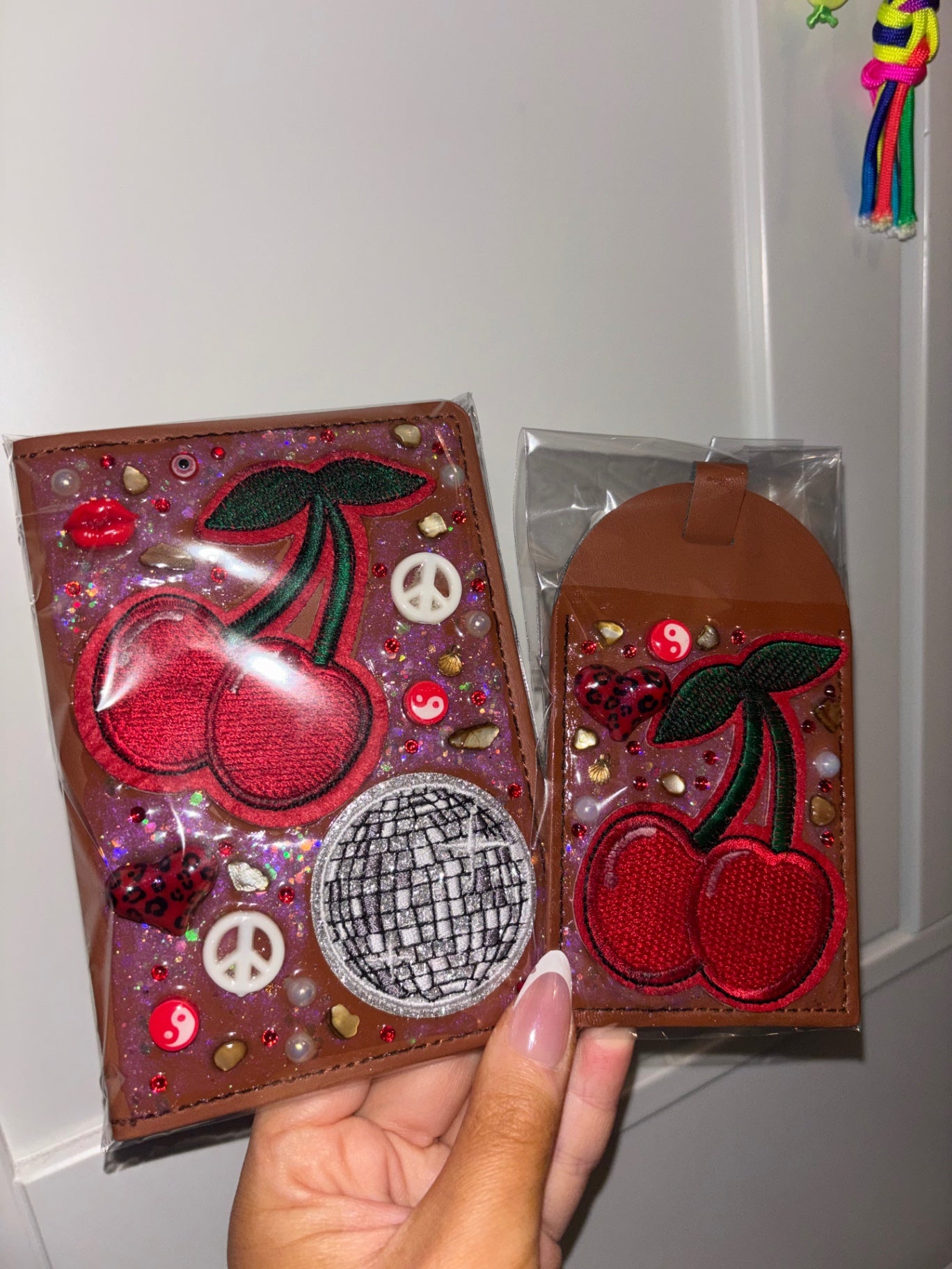 Cherry passport cover and luggage tag🍒