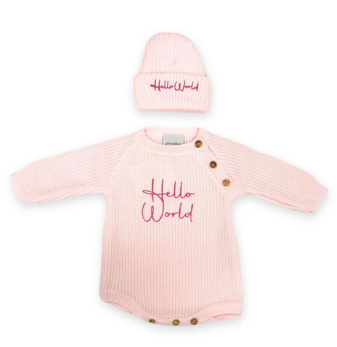 Hello World Romper With Matching Hat