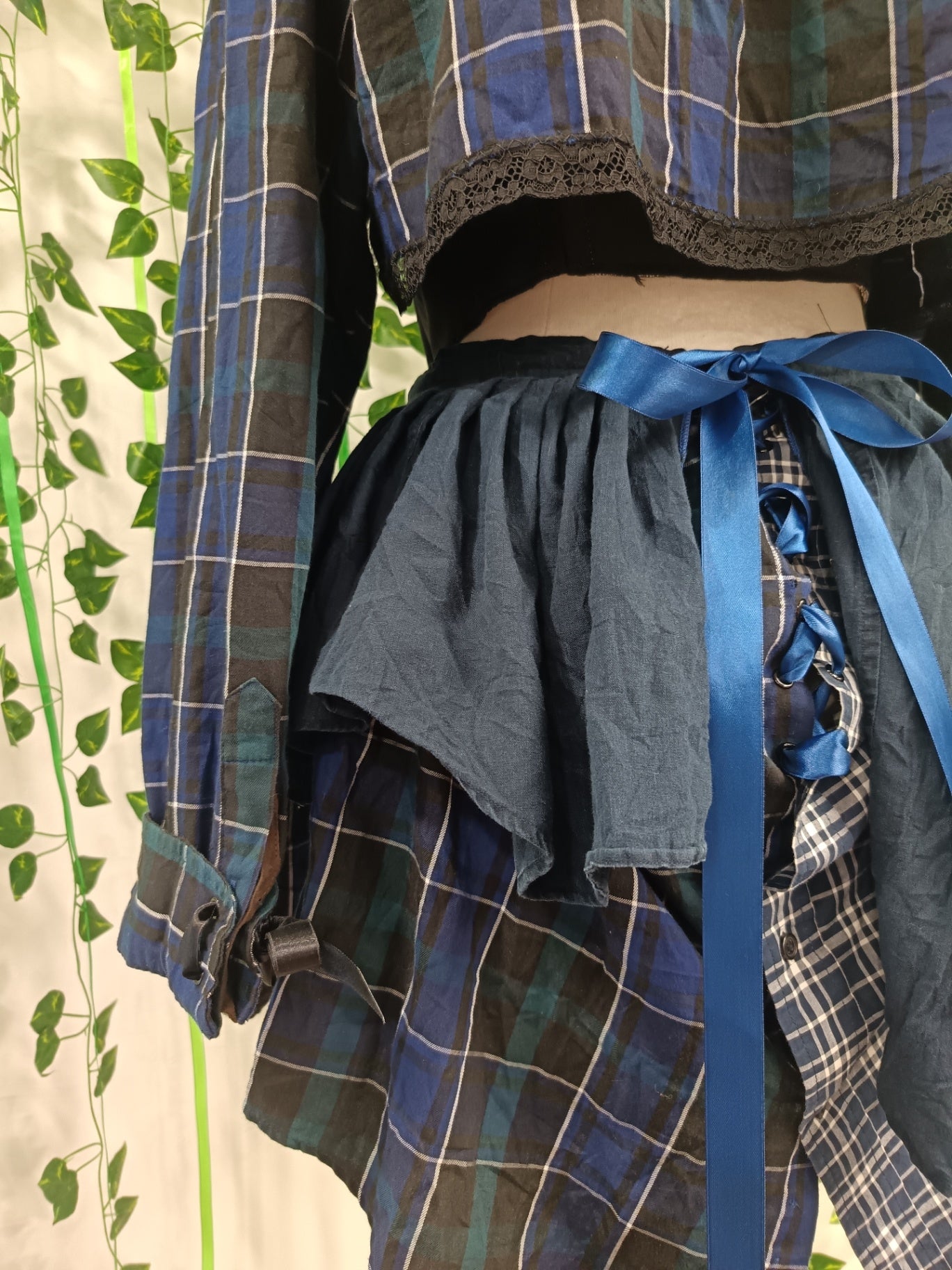 Mini skirt from button-up-shirts