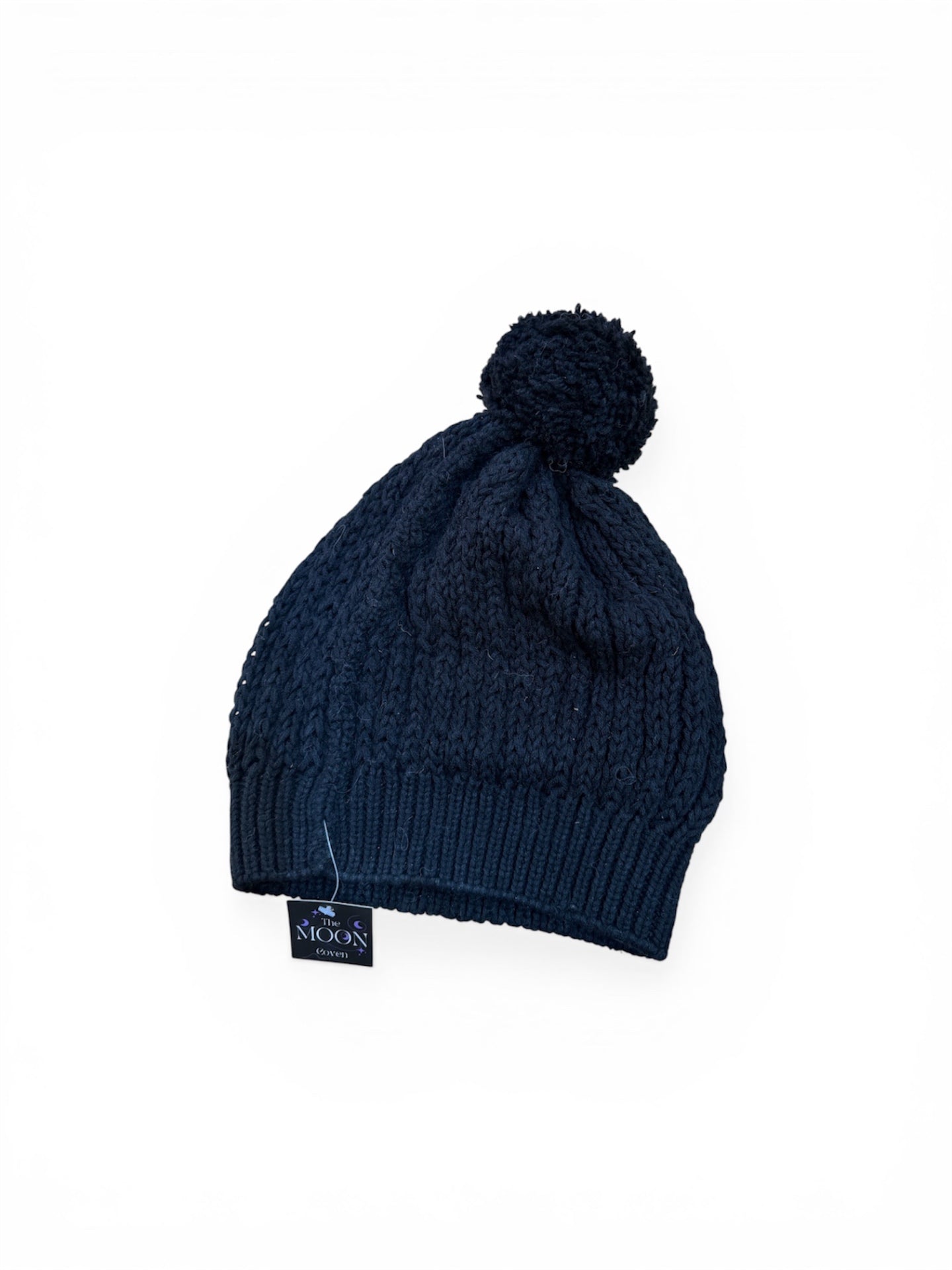 Black Pom Pom Wool Hat
