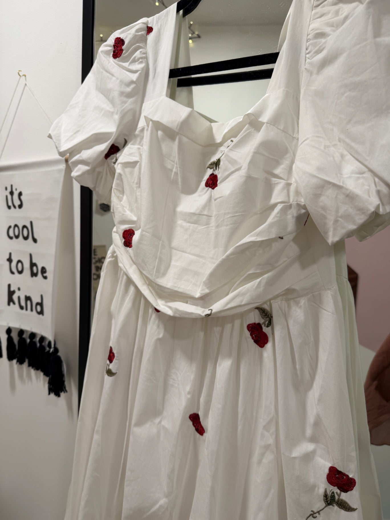 White Embroidered Dress size 18-22