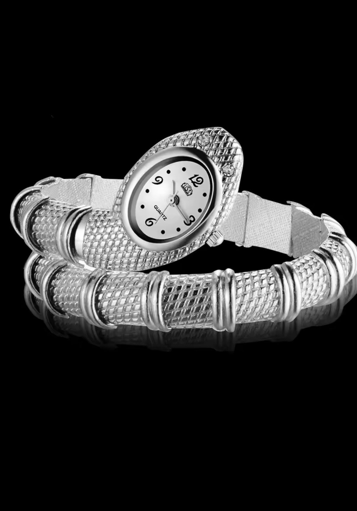 Silver Snake Wrist Watch