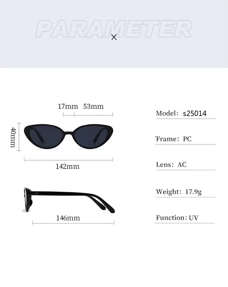 Mini Cat Eye Sunglasses Black