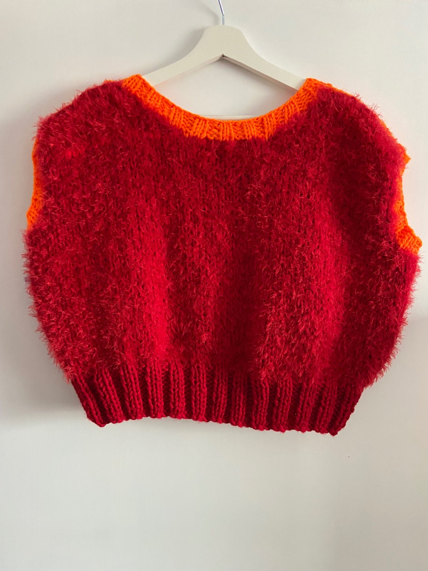 Multi Coloured Hand-knit Tank Top