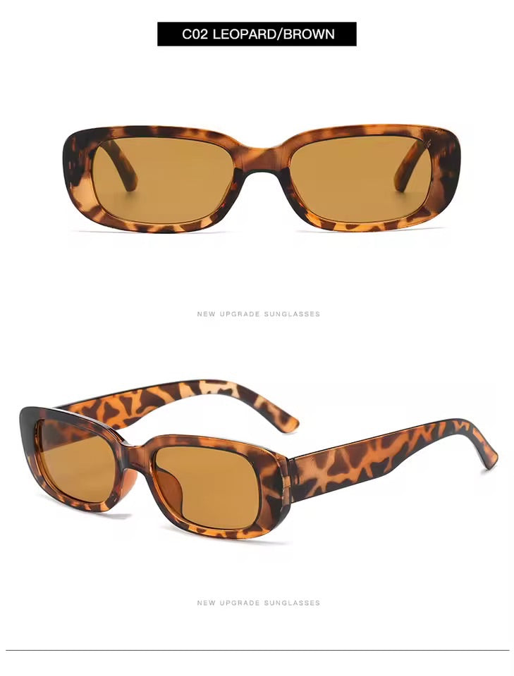 90s Oblong Sunnies Leopard