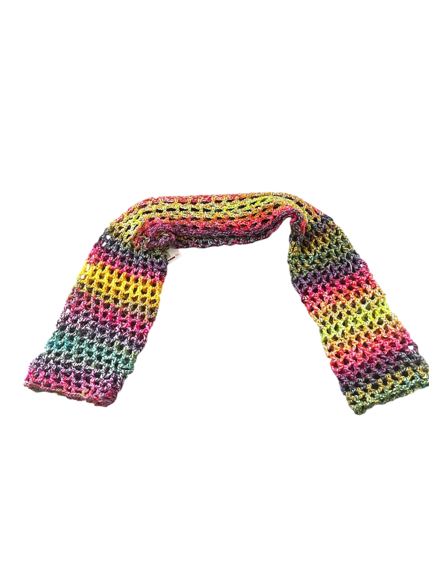Multicoloured crochet shrug