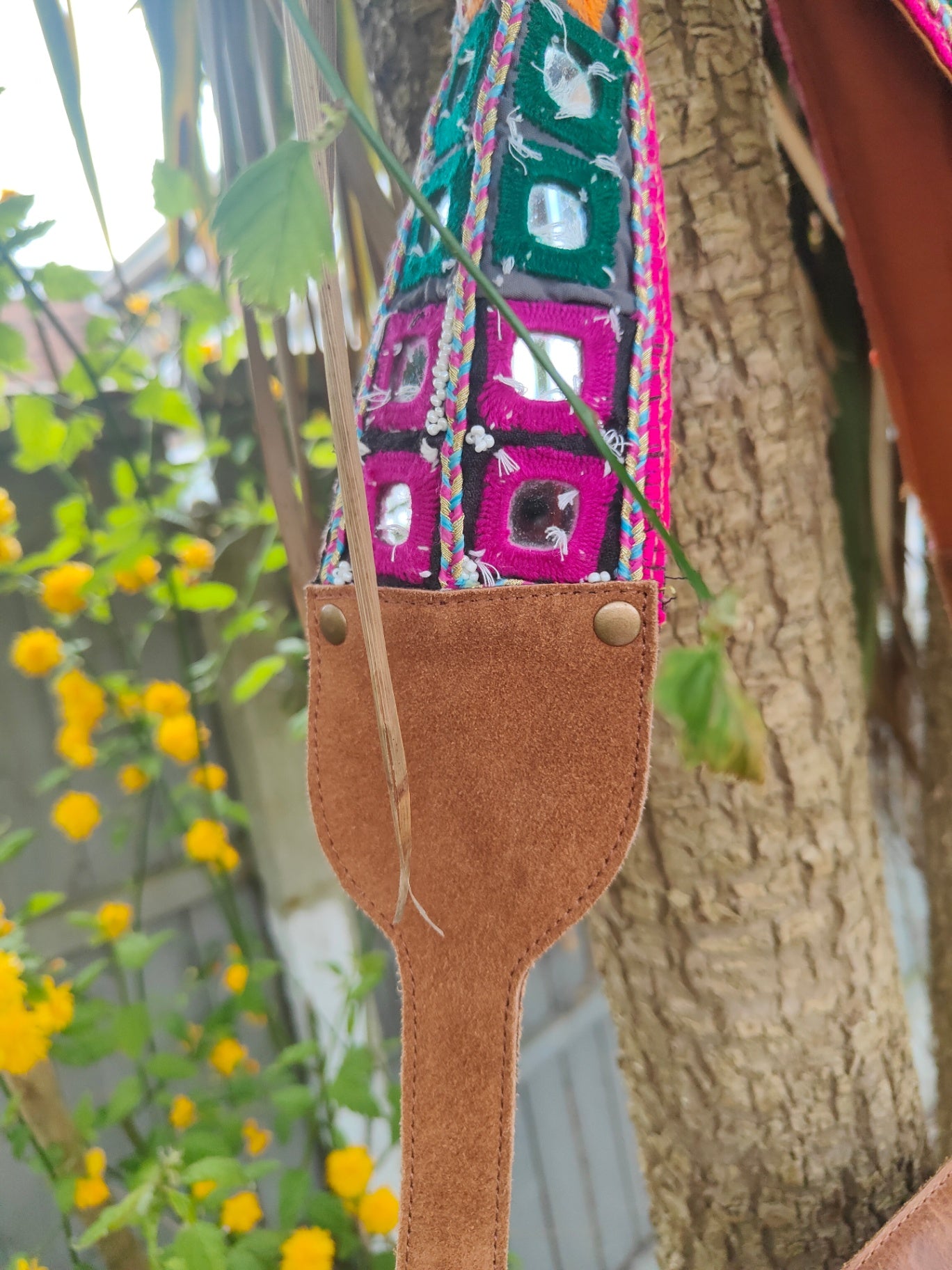 Mini city bag with detachable vintage strap purple