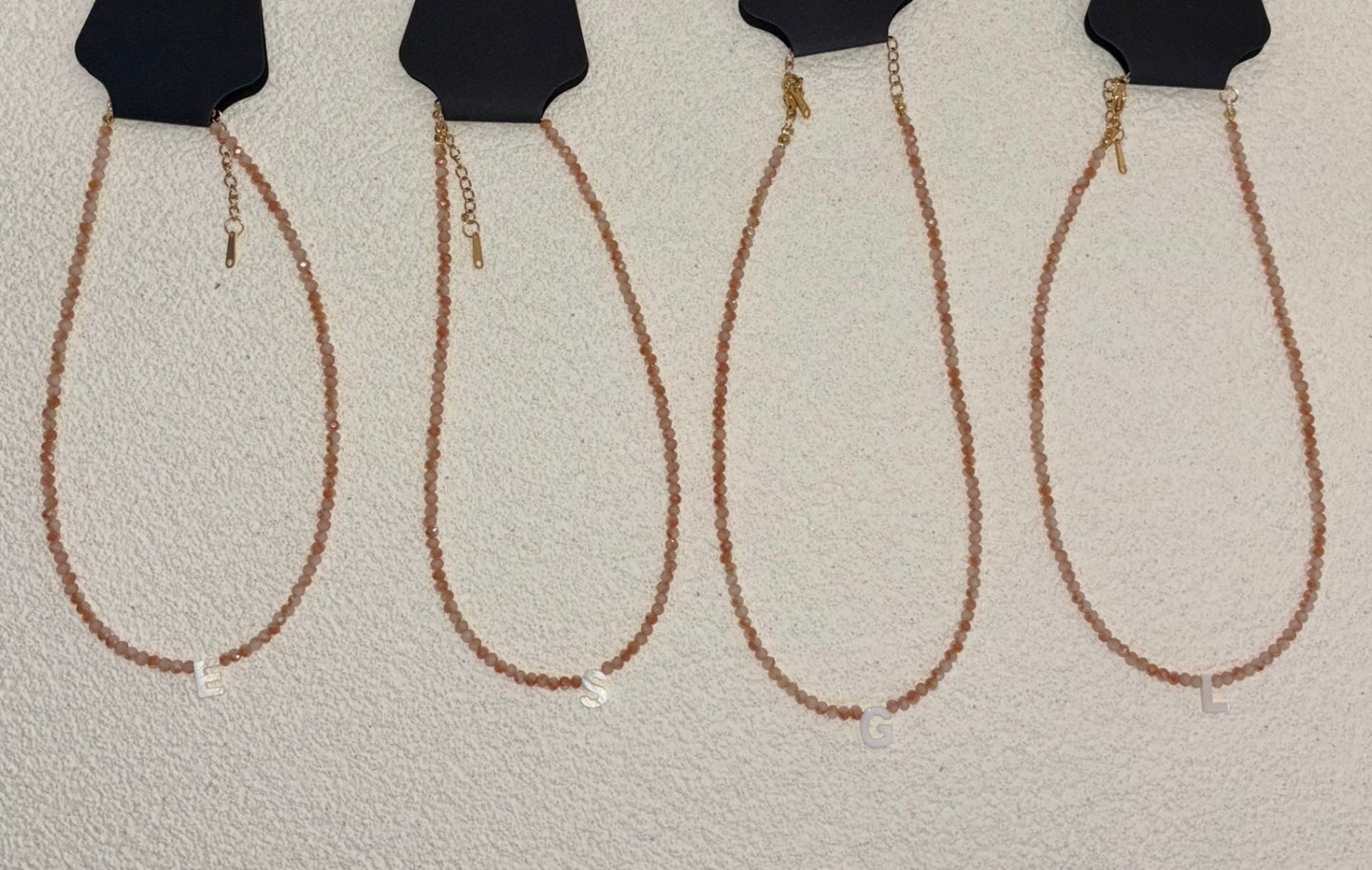 Beaded letter necklace