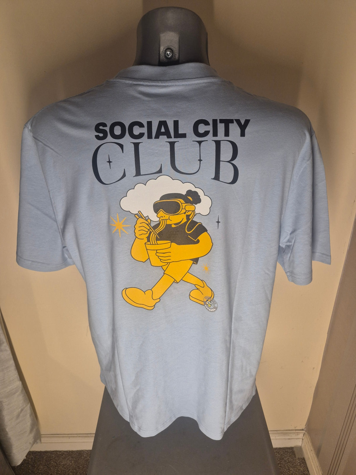 SCC noodle walk oversized tee (light blue)