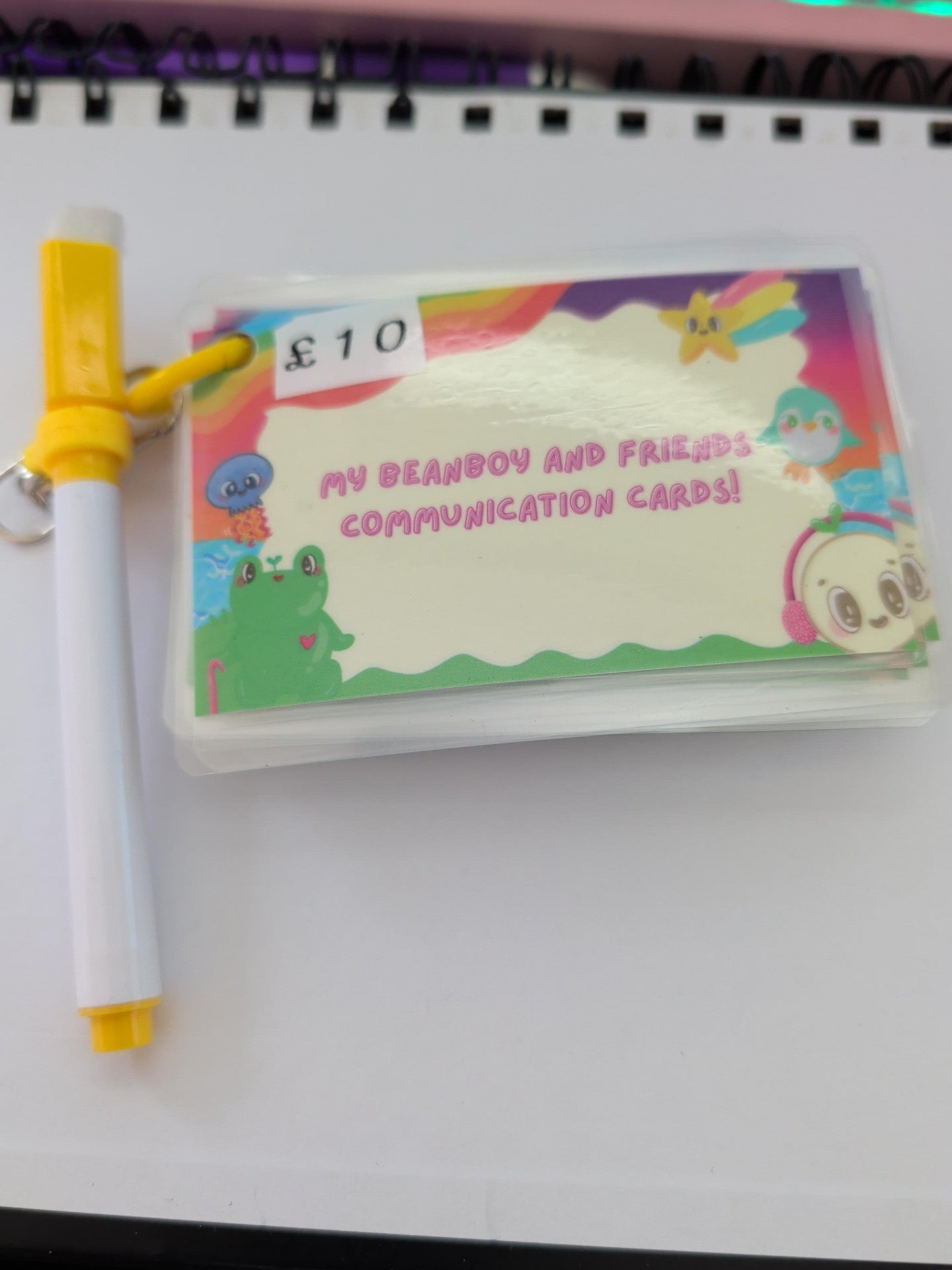 Beanboy & friends communication cards yellow