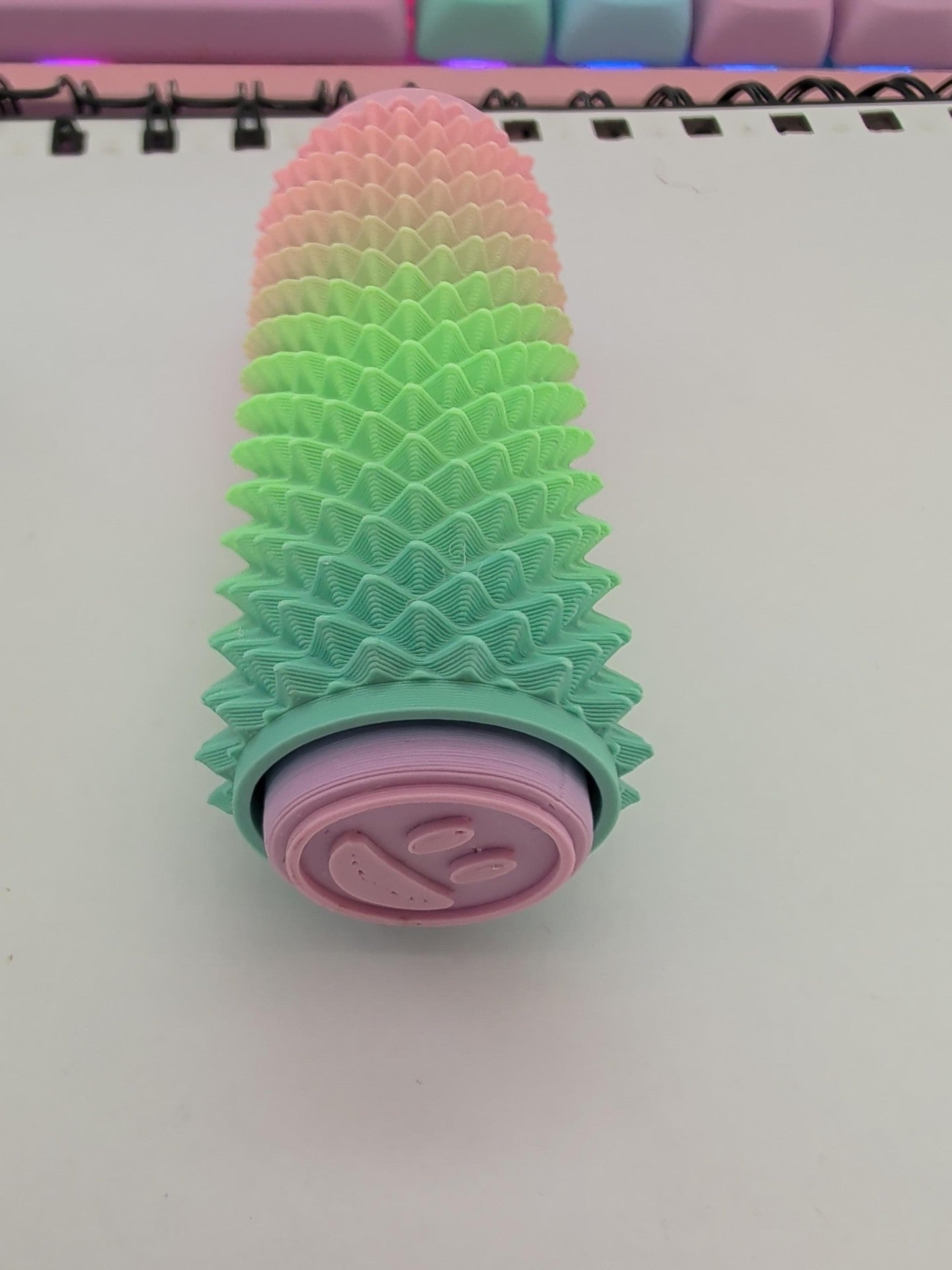 Spiky Smile Clicker Keyring