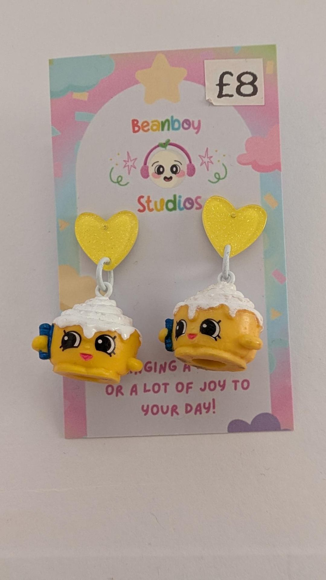 Yellow Cake Shopkin's Earrings