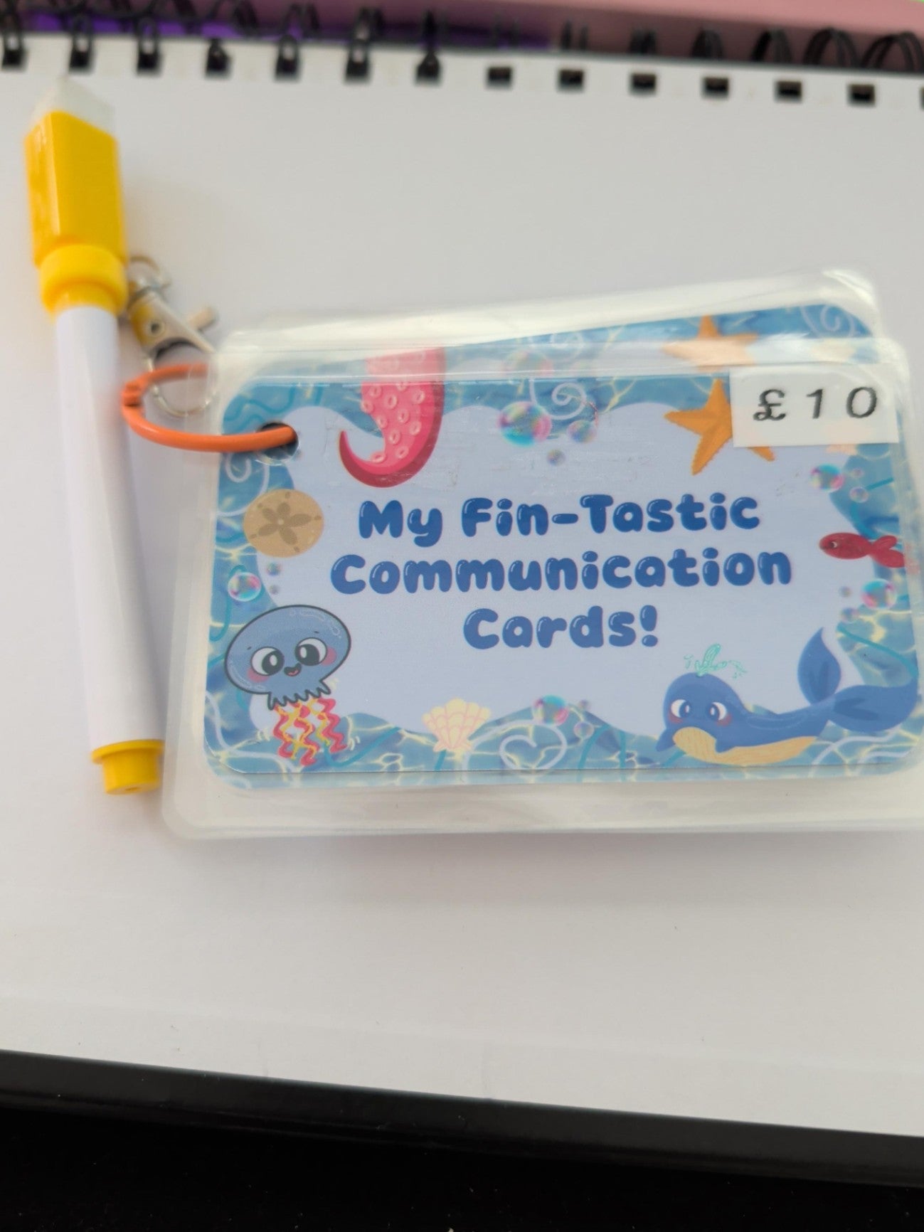 Fin-tastic Communication Cards yellow