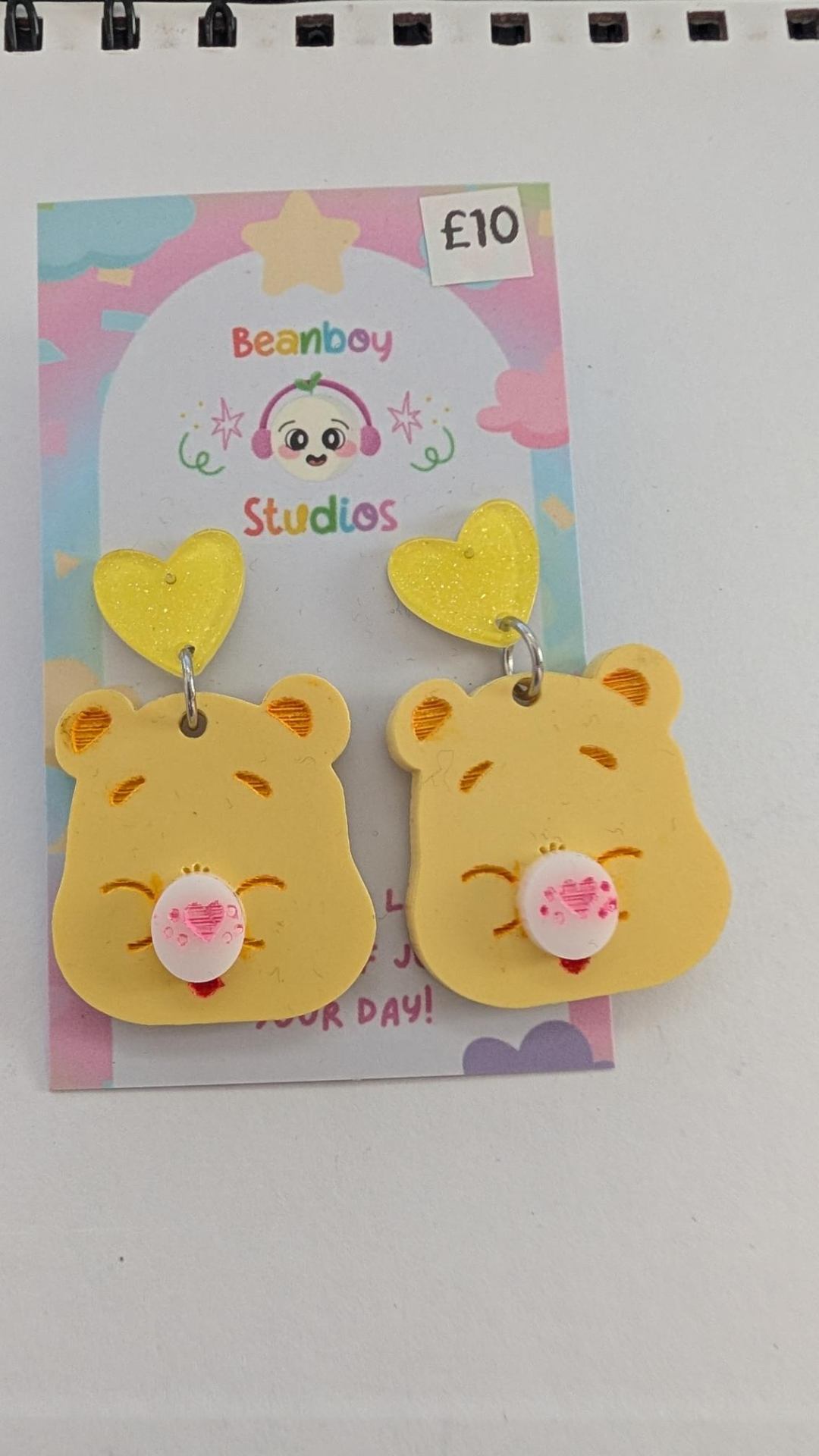 Yellow Bear Earrings