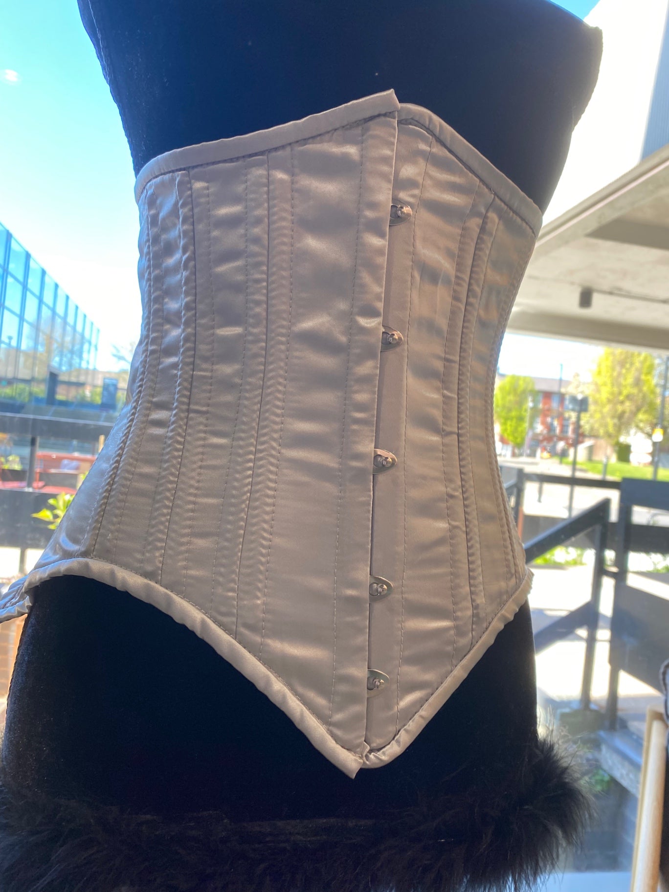 Silver/grey under bust corset