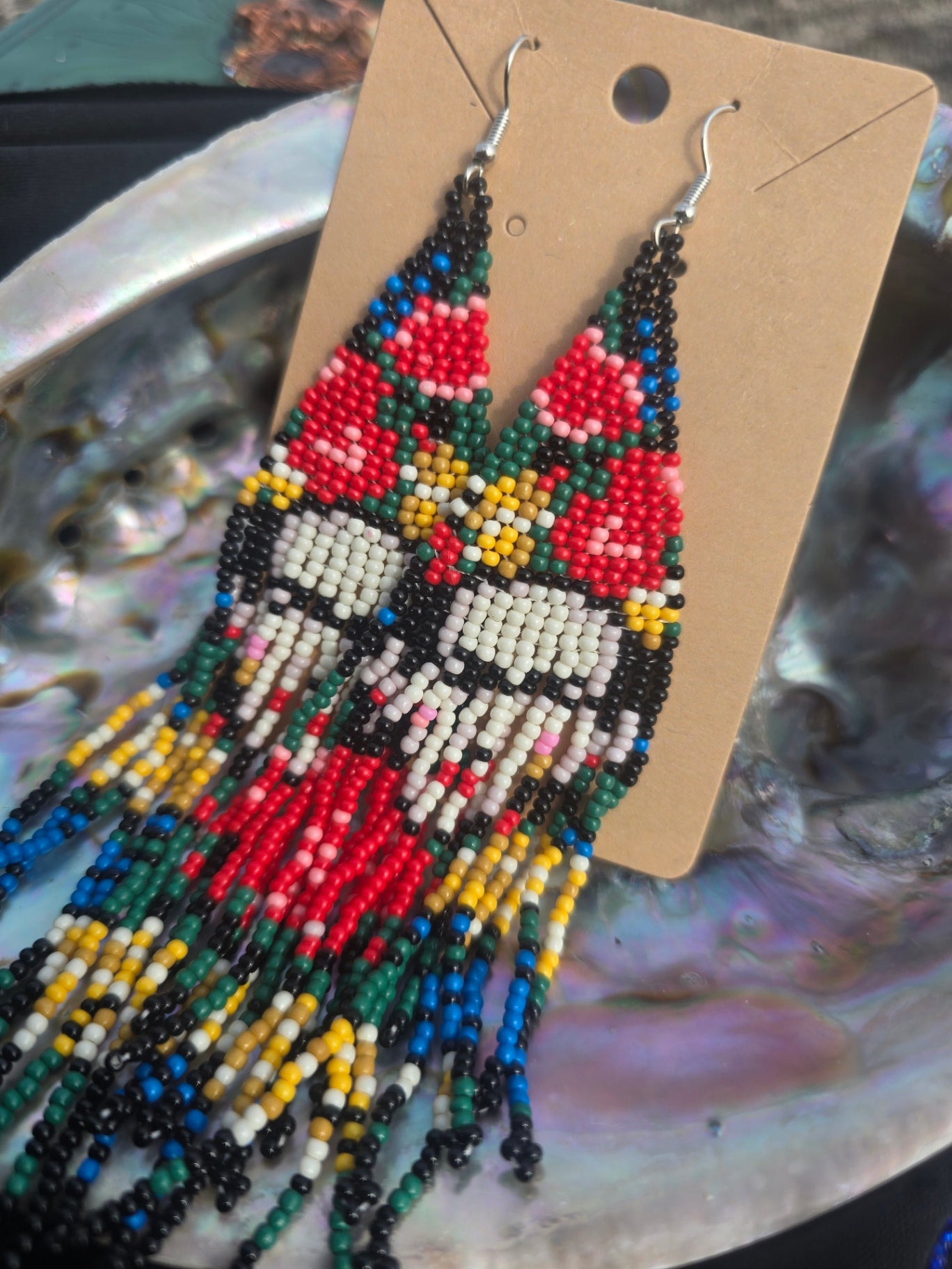 Beaded freda earrings
