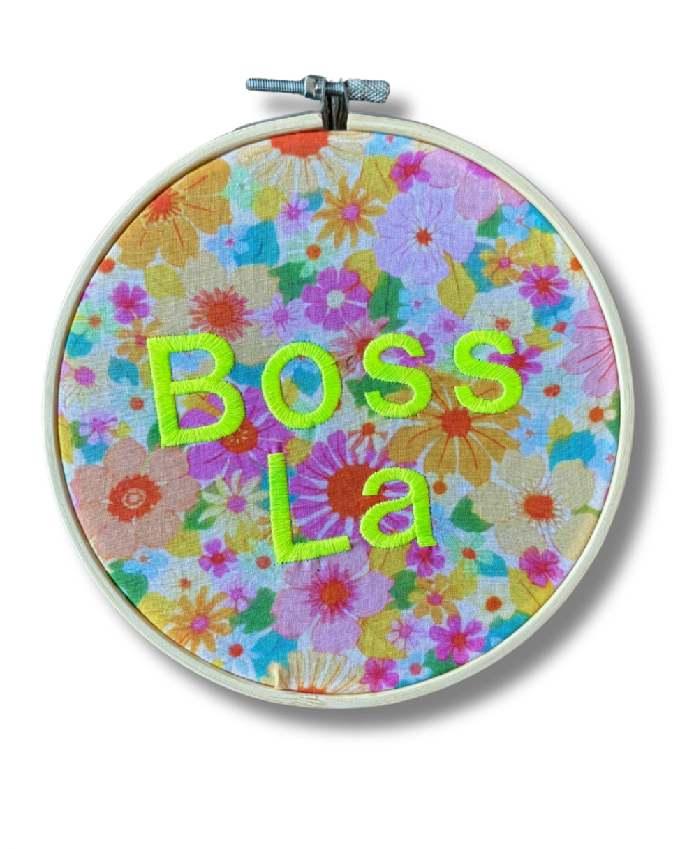 Boss La Embroidered Hoop Art