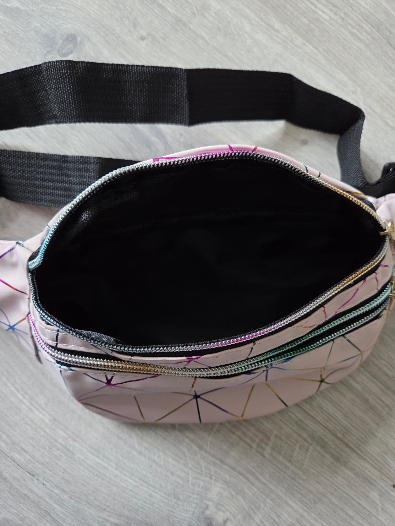Pink Geometric Bum Bag