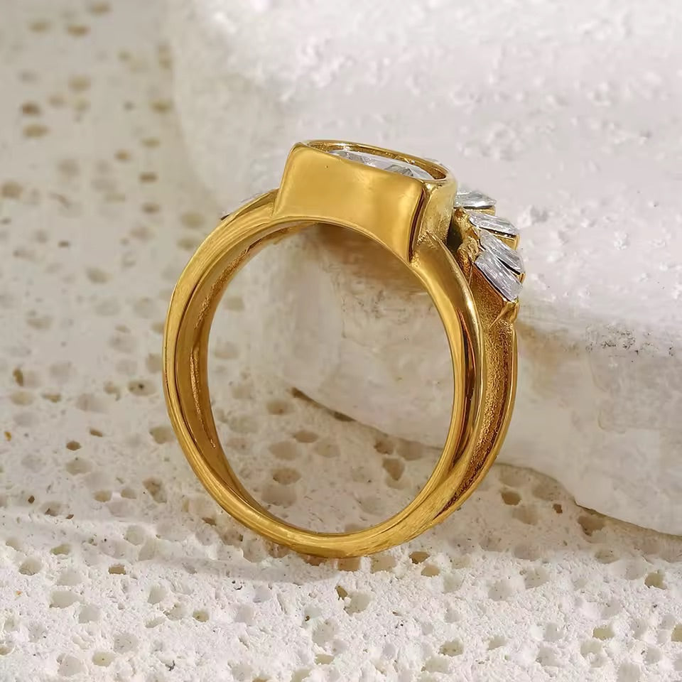 Gold Sunrise Ring Size 8