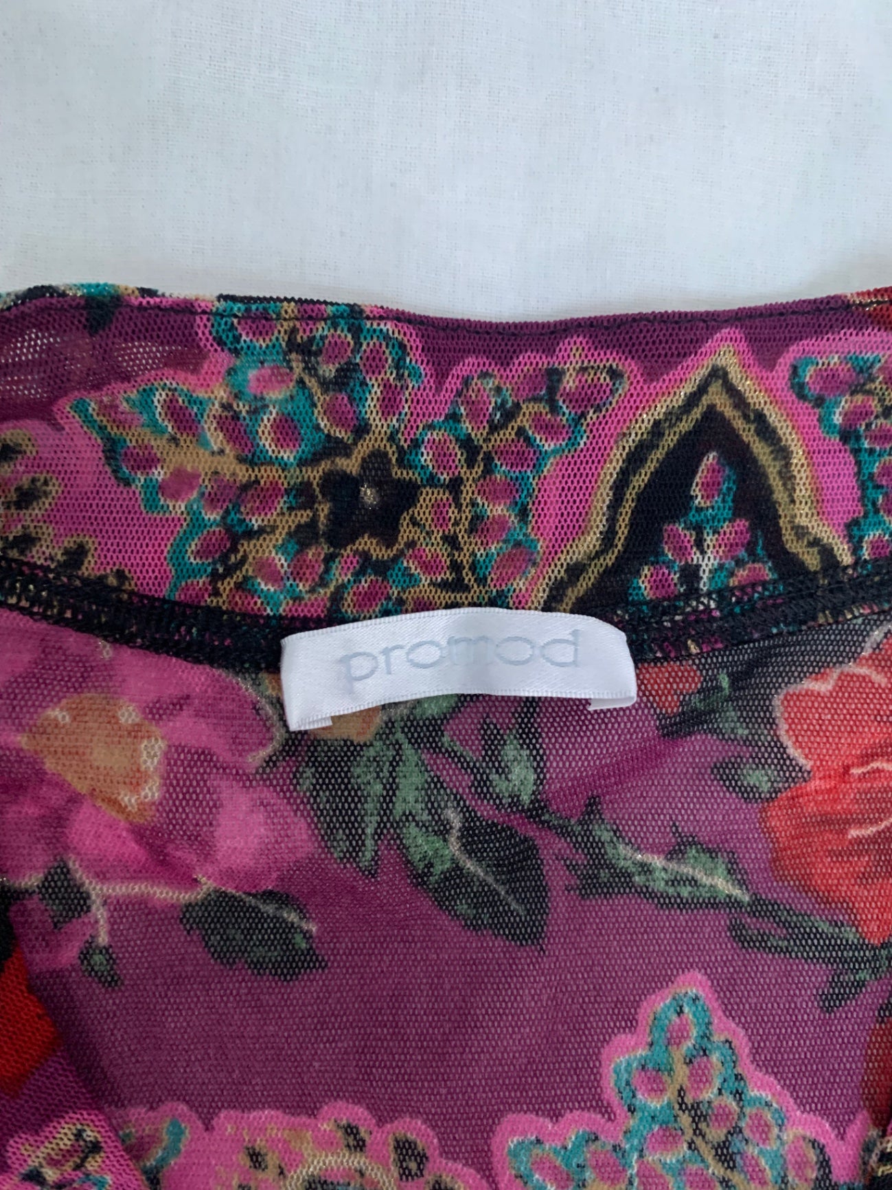 vintage colourful promod top