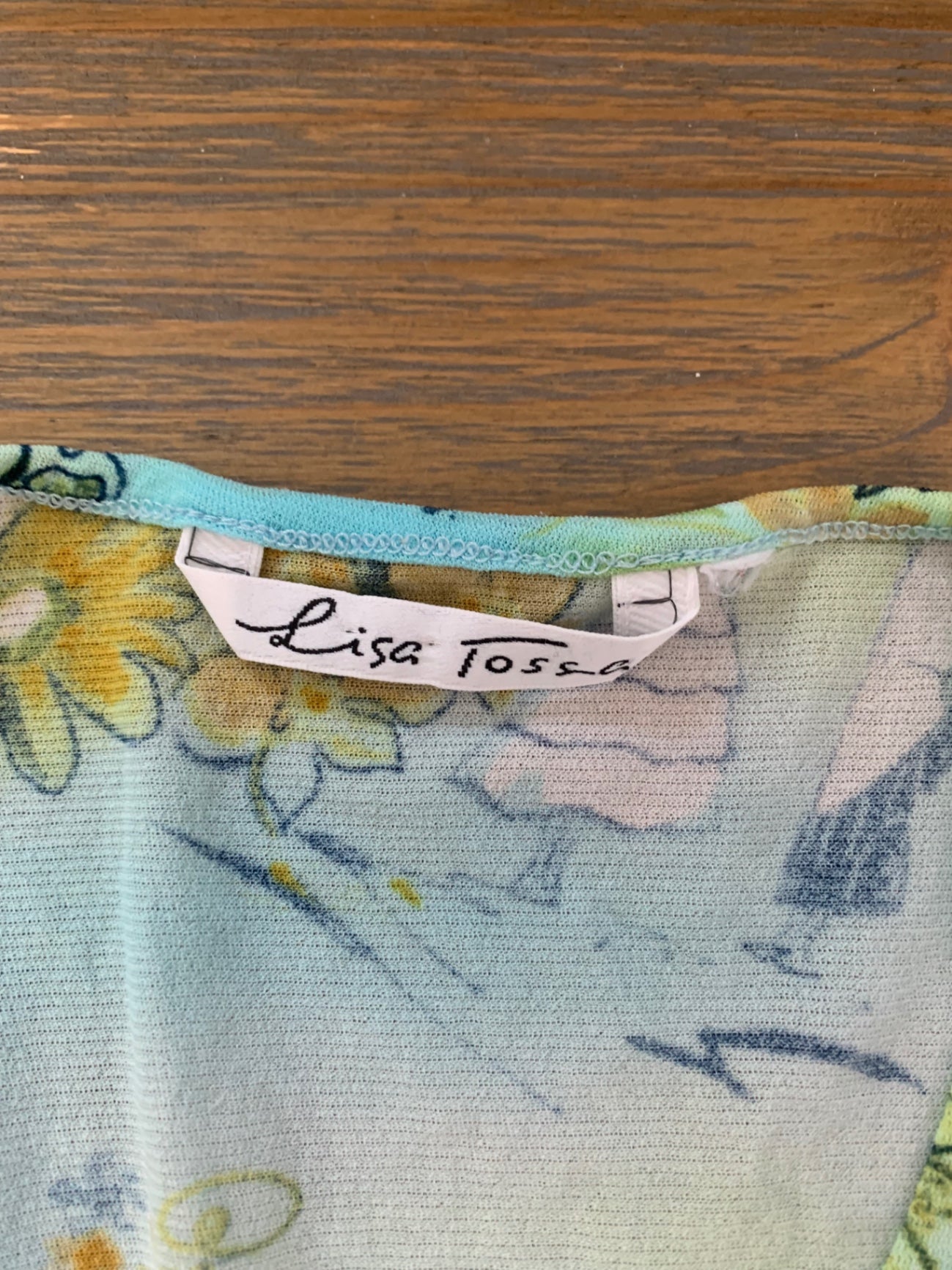 blue ruched drawstring top