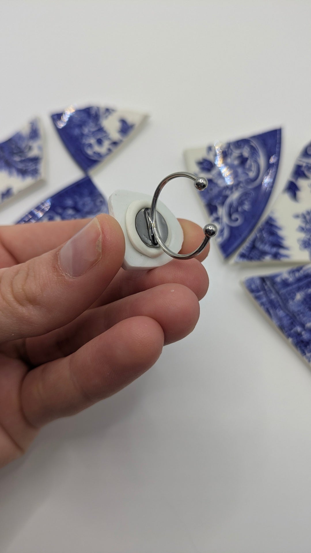 Adjustable Ring | Handmade from Vintage Plates