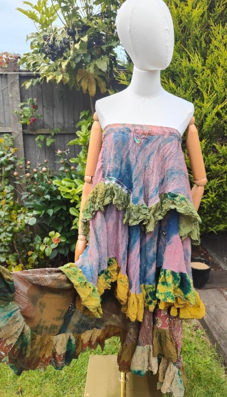 Wanderlust maxi skirt -nude sparkle mix