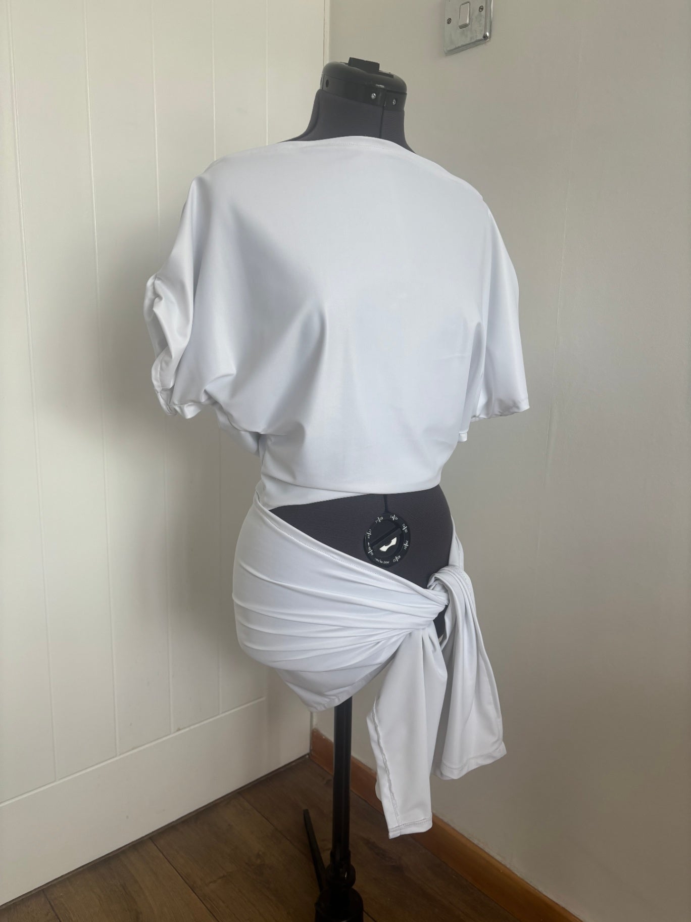 fitted top and sarong skirt set