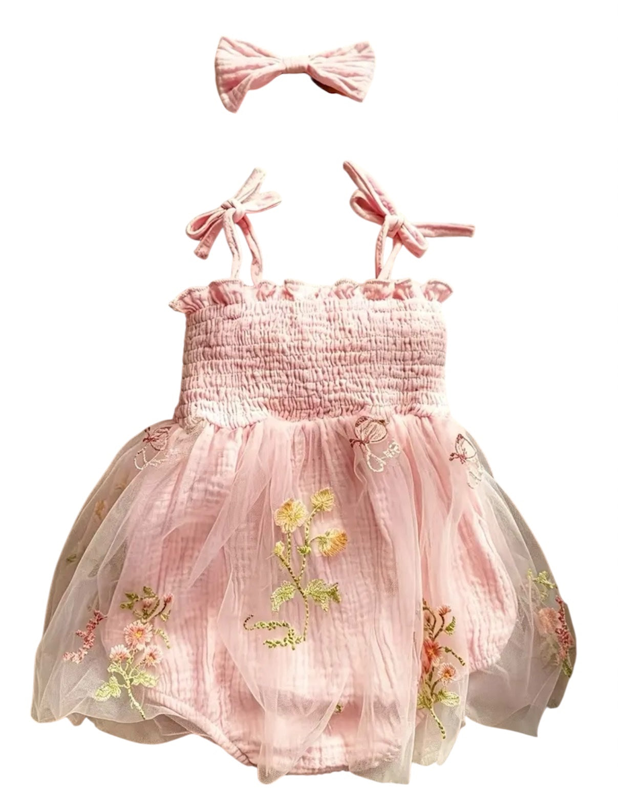 6-12m Peach ‘One’ Romper