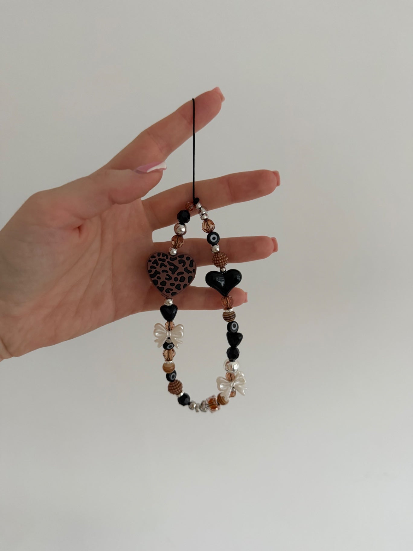 ‘Leopard’ phone charm - silver