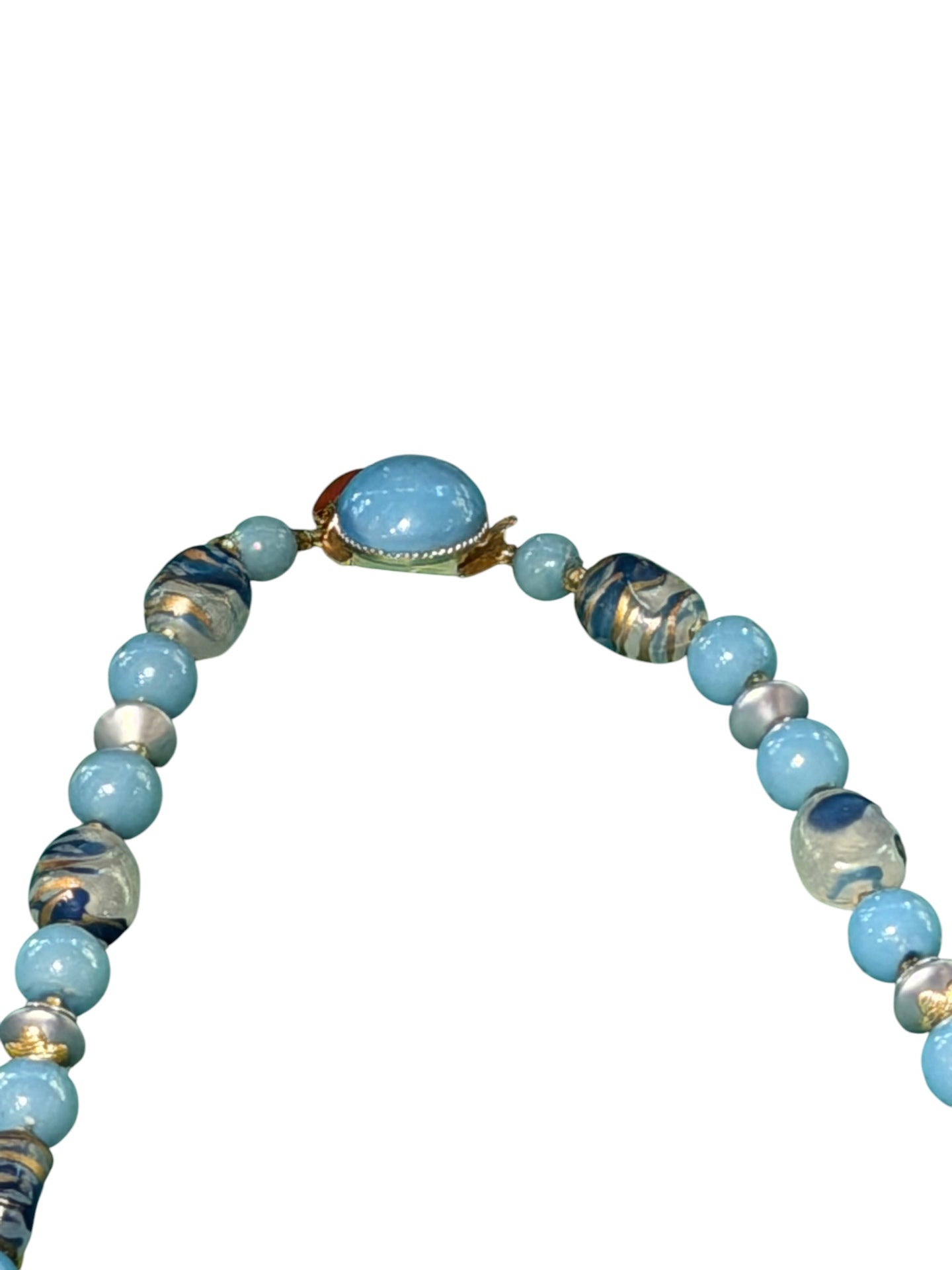 Vintage Blue Bead Necklace